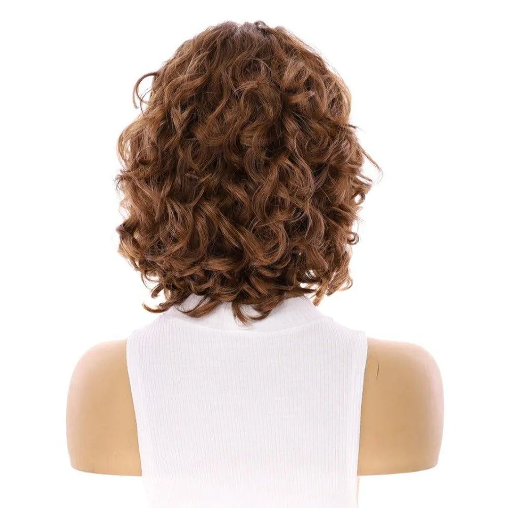 12" Luxe Pixie Silk Top Wig #8 Warm Medium Brown Wavy