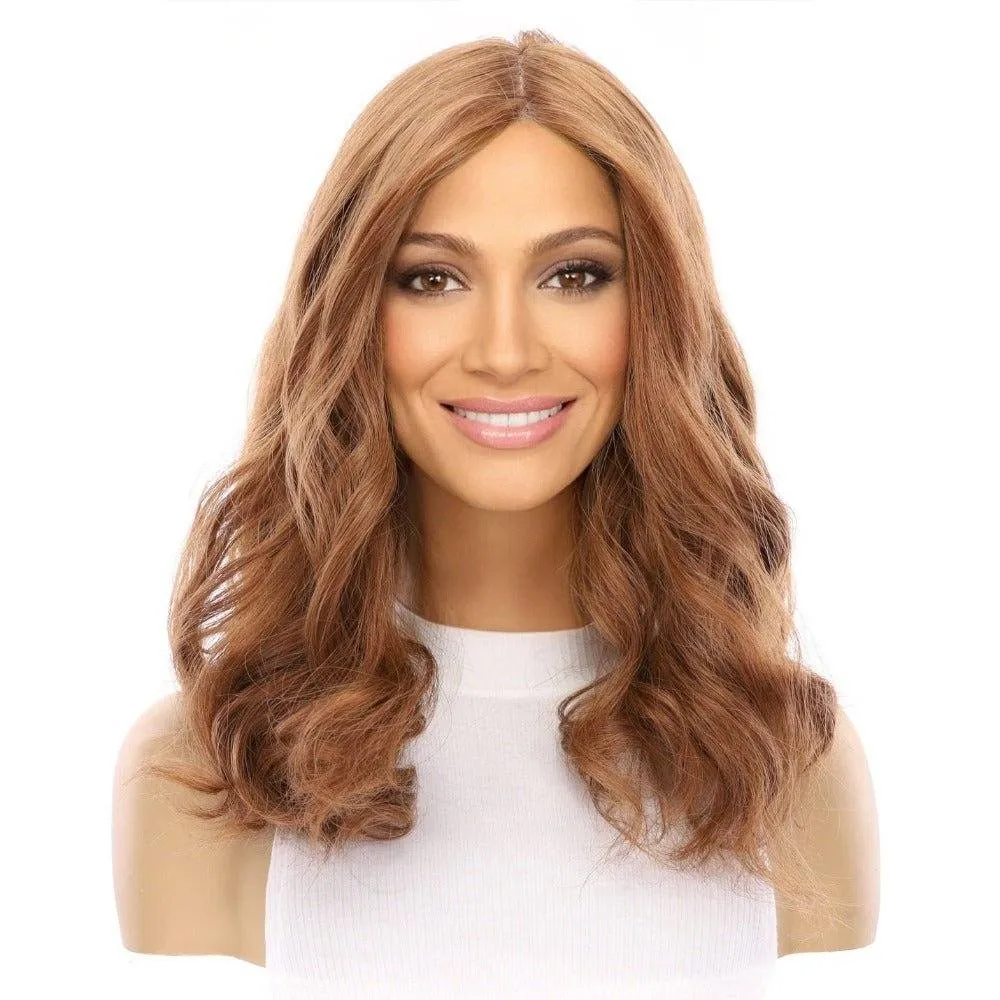 19" Nicole Silk Top Wig Copper Wavy