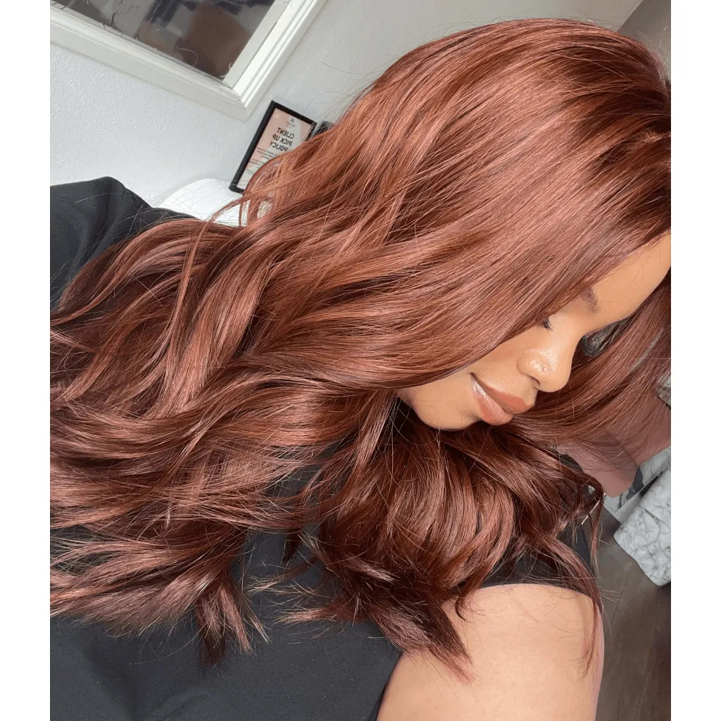 22" Reese Silk Top Wig Chili Red w/ Partial Rooting