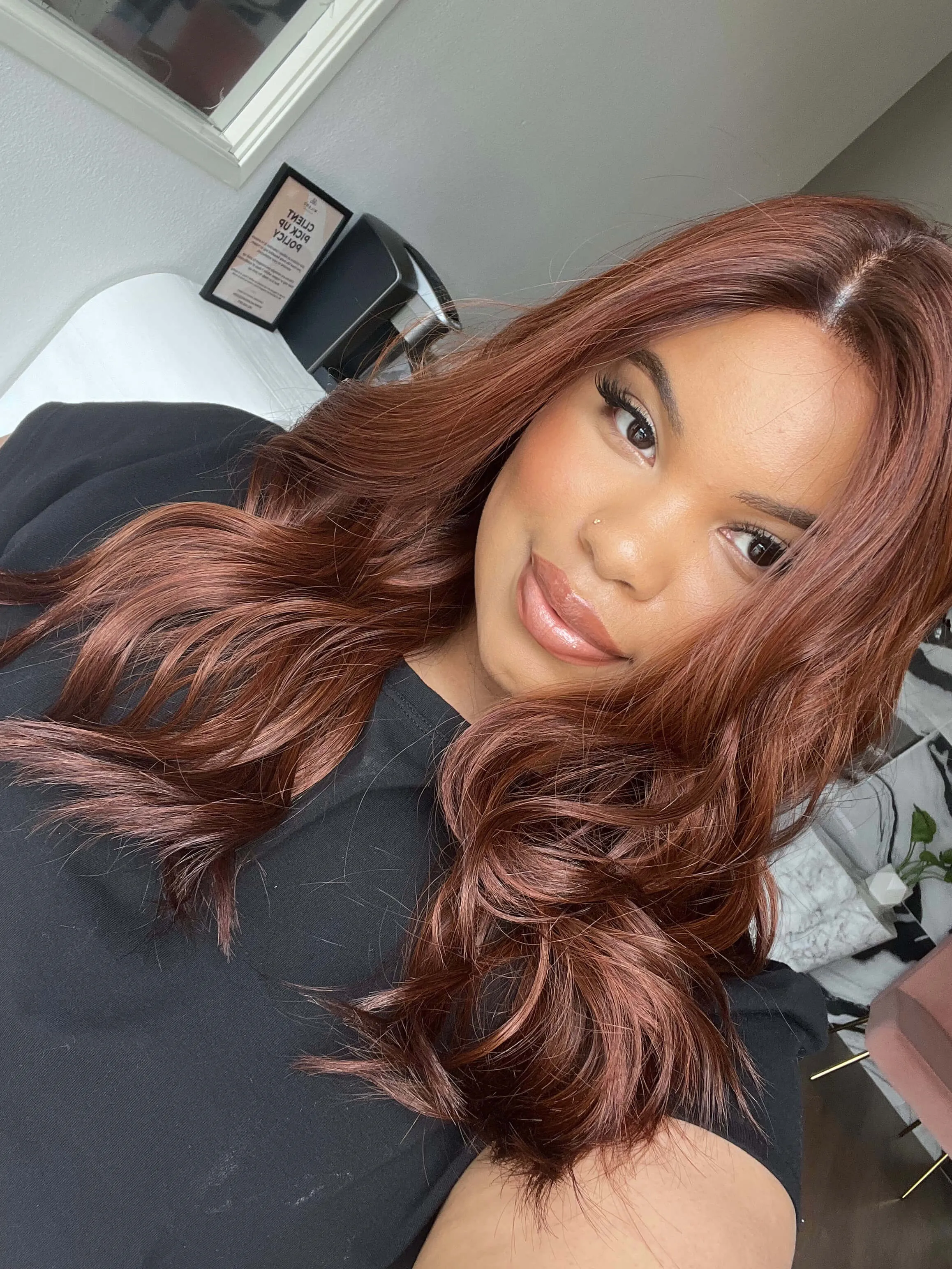 22" Reese Silk Top Wig Chili Red w/ Partial Rooting