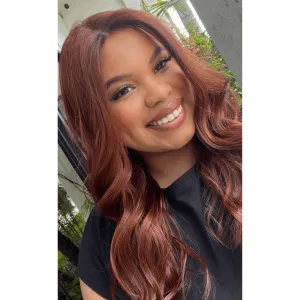 22" Reese Silk Top Wig Chili Red w/ Partial Rooting