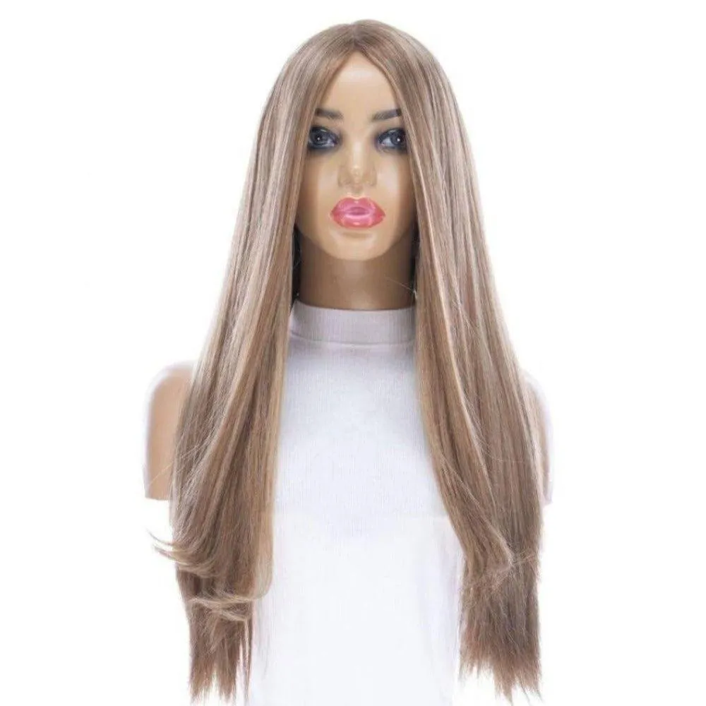 26" Amber Silk Top Wig Medium Blonde