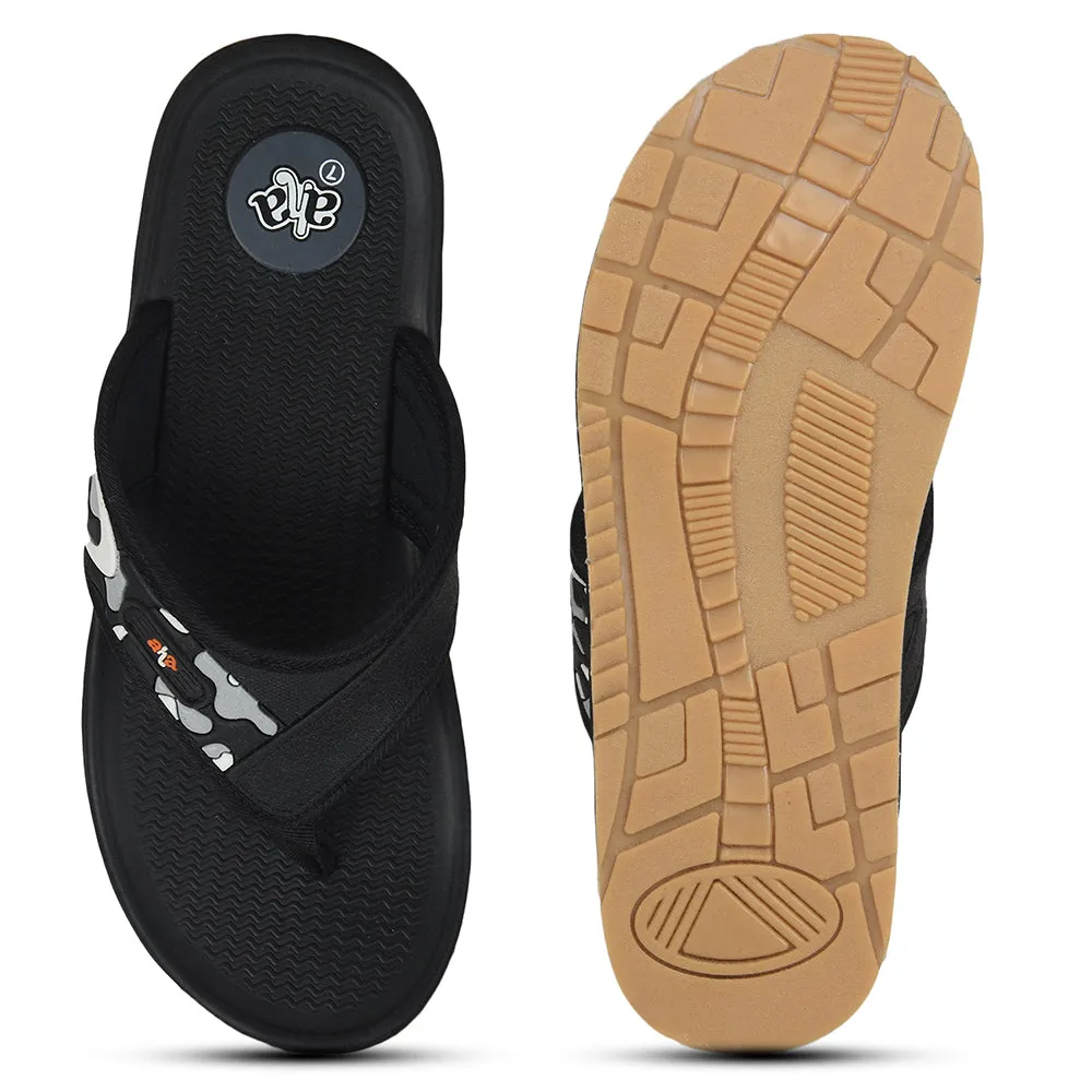 A-HA Black Casual Slipper For Men ANCO-7 By Liberty