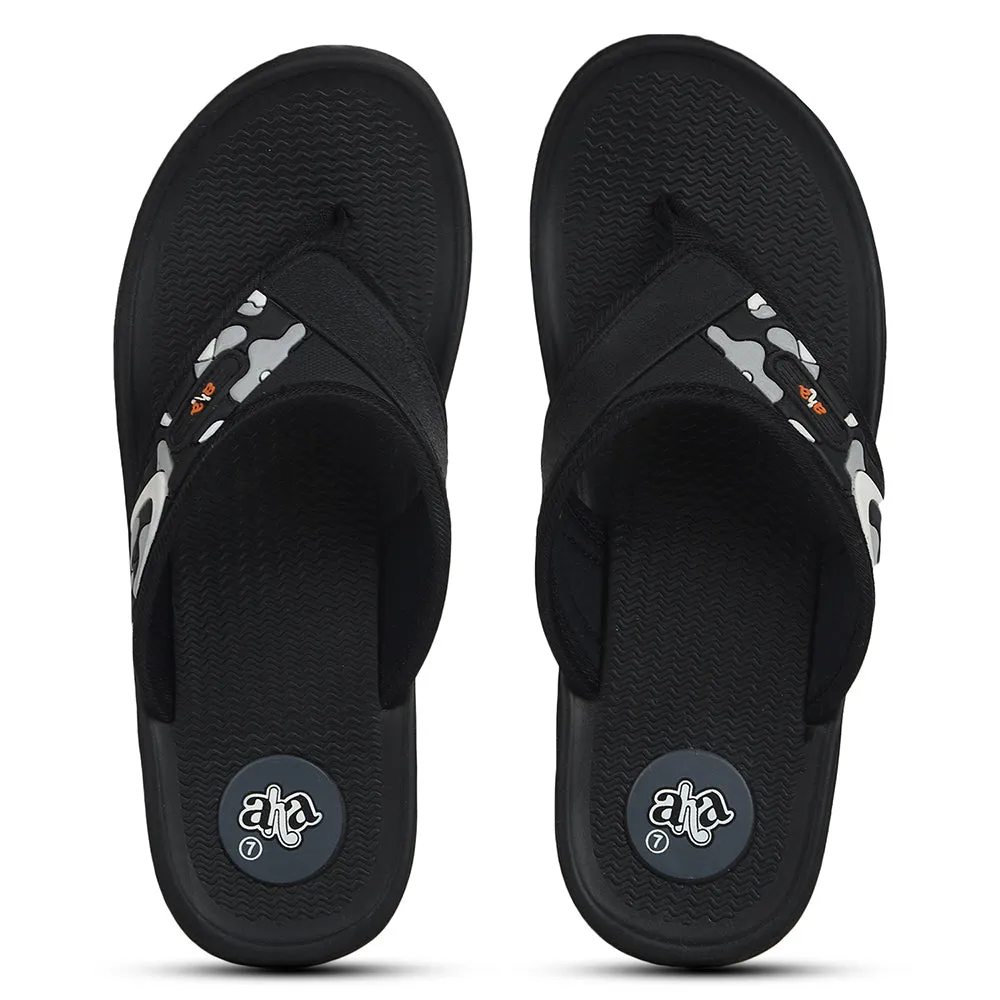 A-HA Black Casual Slipper For Men ANCO-7 By Liberty