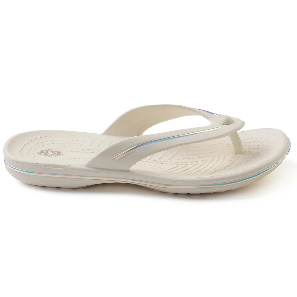 A-HA Off White Casual Slipper For Women MINY By Liberty