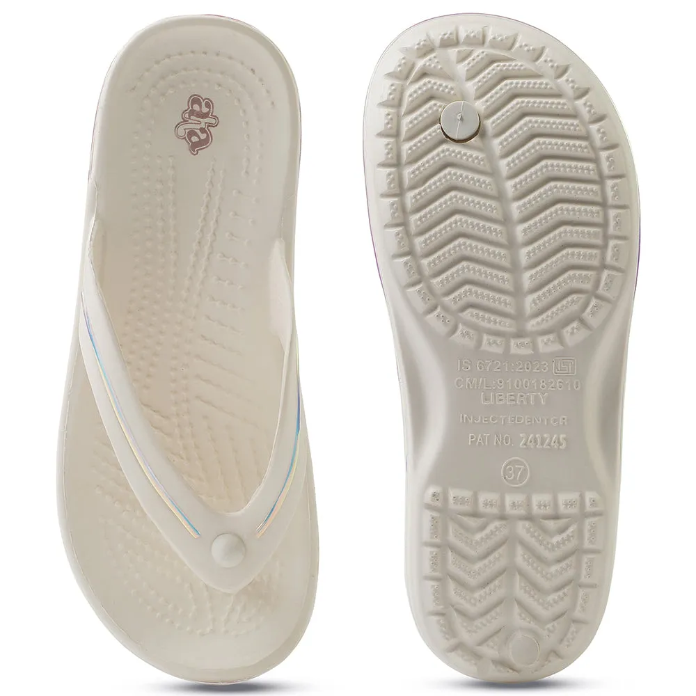 A-HA Off White Casual Slipper For Women MINY By Liberty