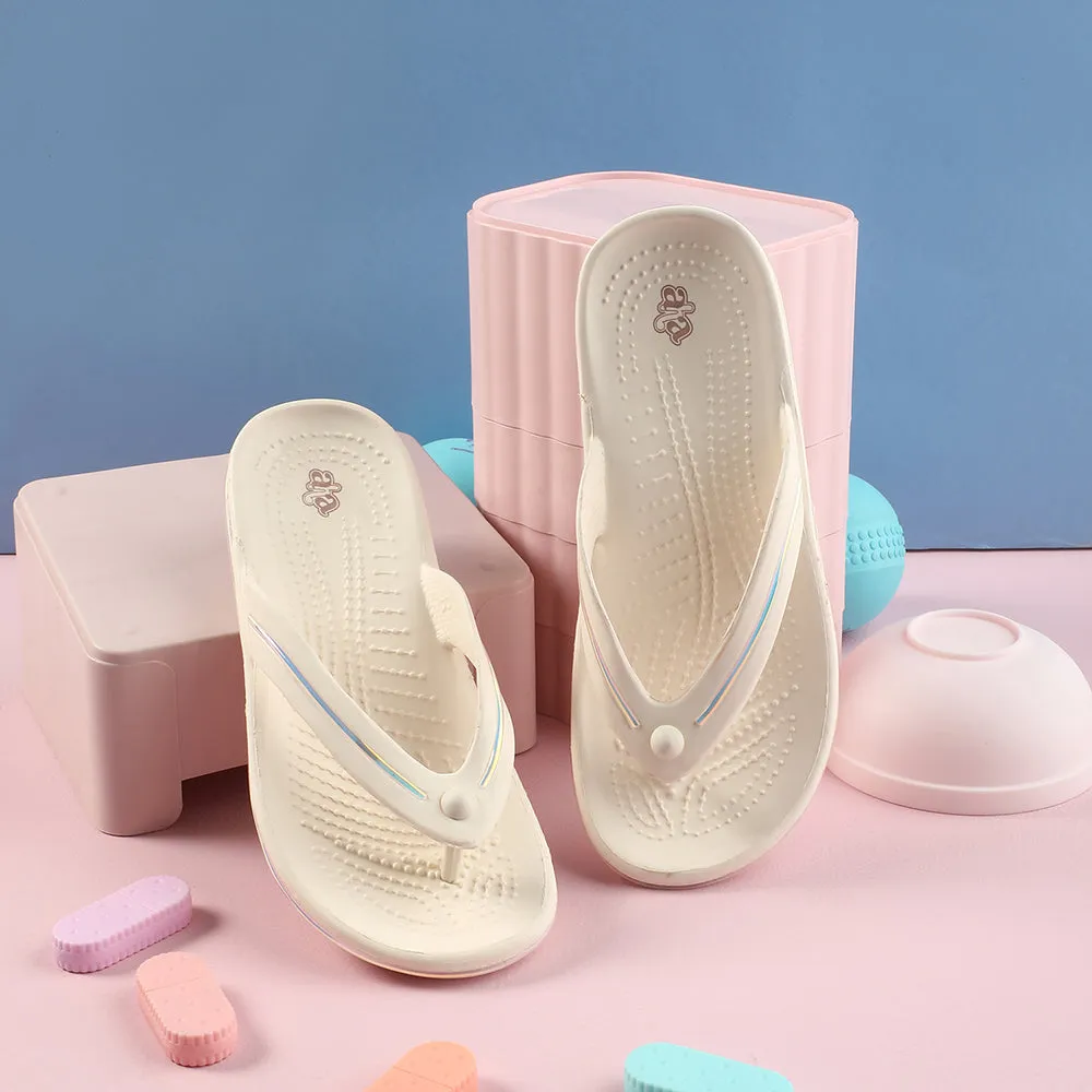 A-HA Off White Casual Slipper For Women MINY By Liberty