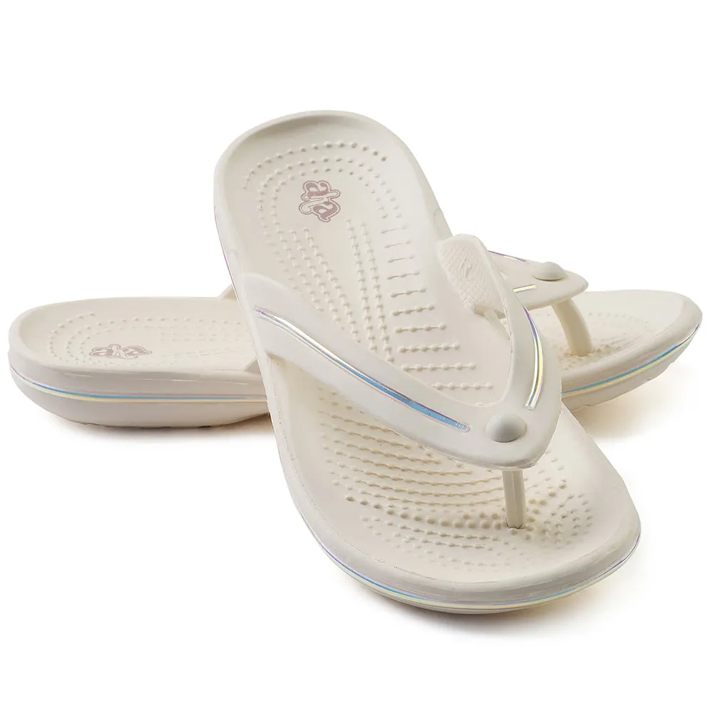 A-HA Off White Casual Slipper For Women MINY By Liberty