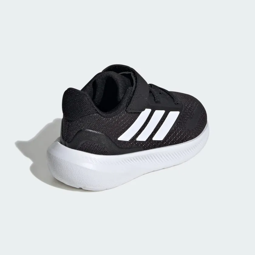ADIDAS KID'S RUNFALCON 5 HOOK N' LOOP BLACK/WHITE RUNNING SHOES