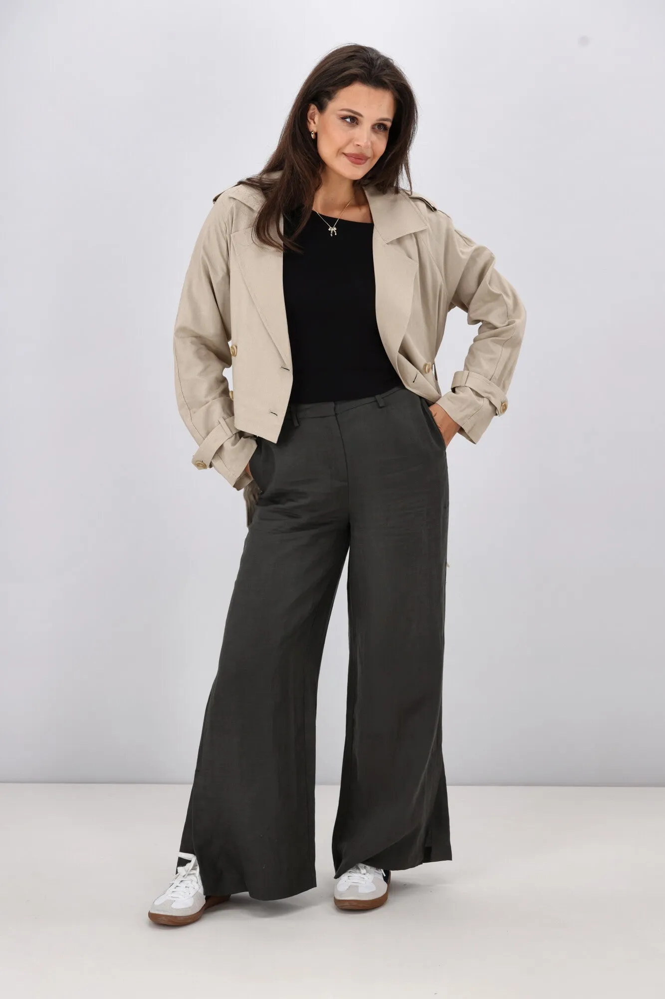 All About Eve Toledo Crop Trench Bone