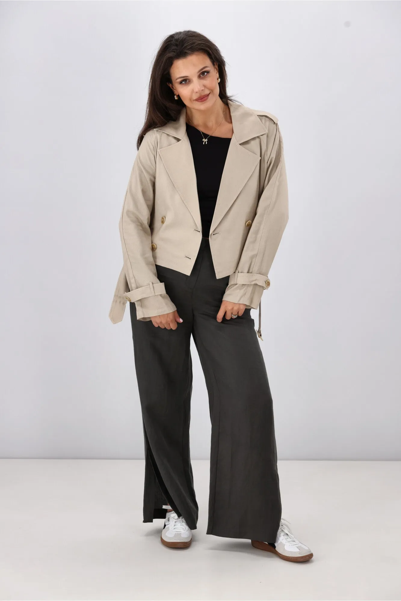 All About Eve Toledo Crop Trench Bone