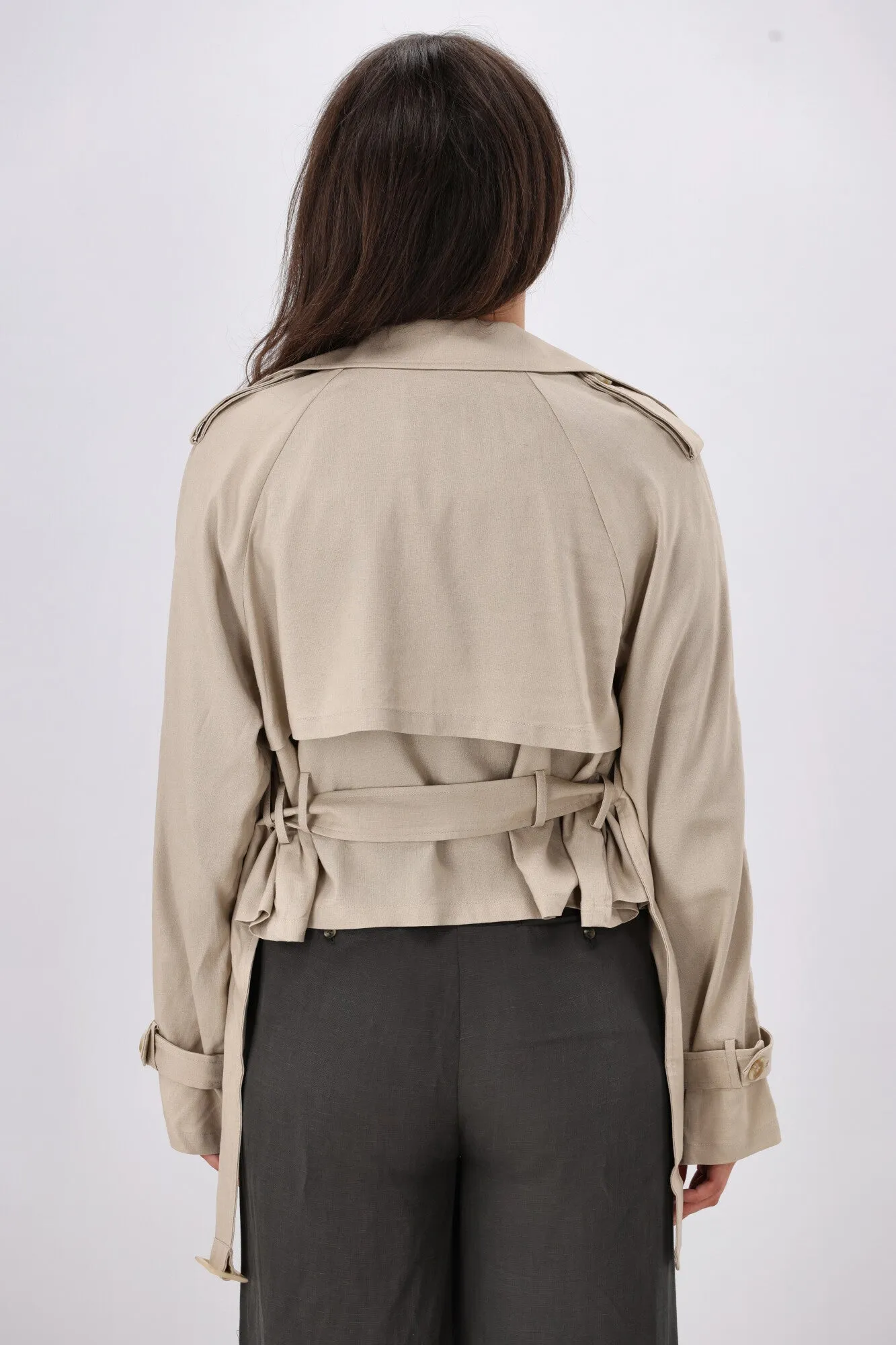 All About Eve Toledo Crop Trench Bone