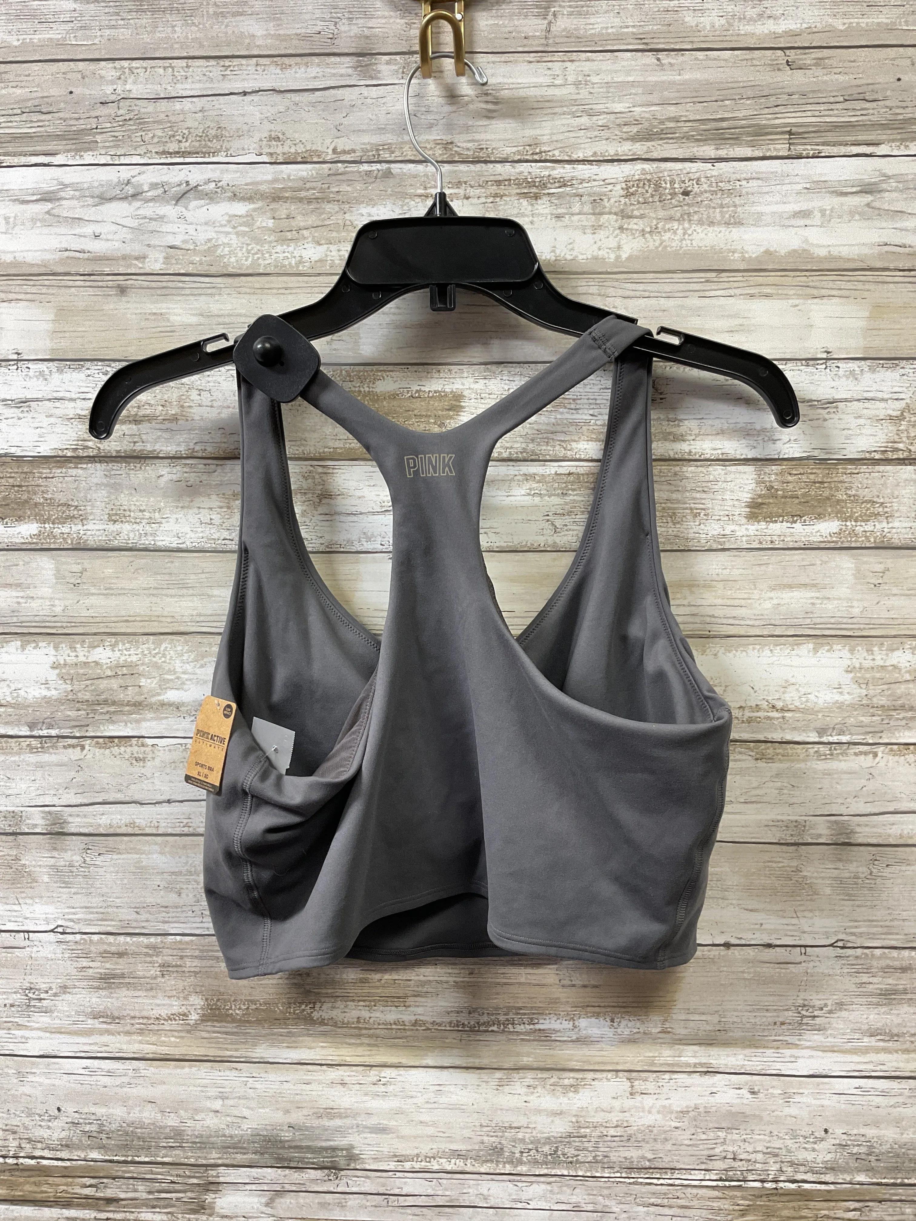Athletic Bra By Pink In Grey, Size:Xl