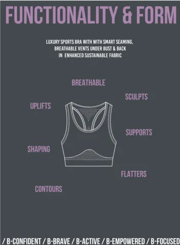 B-Confident Q-NOVA® Regenerated Material Nylon Sports Bra | Petal