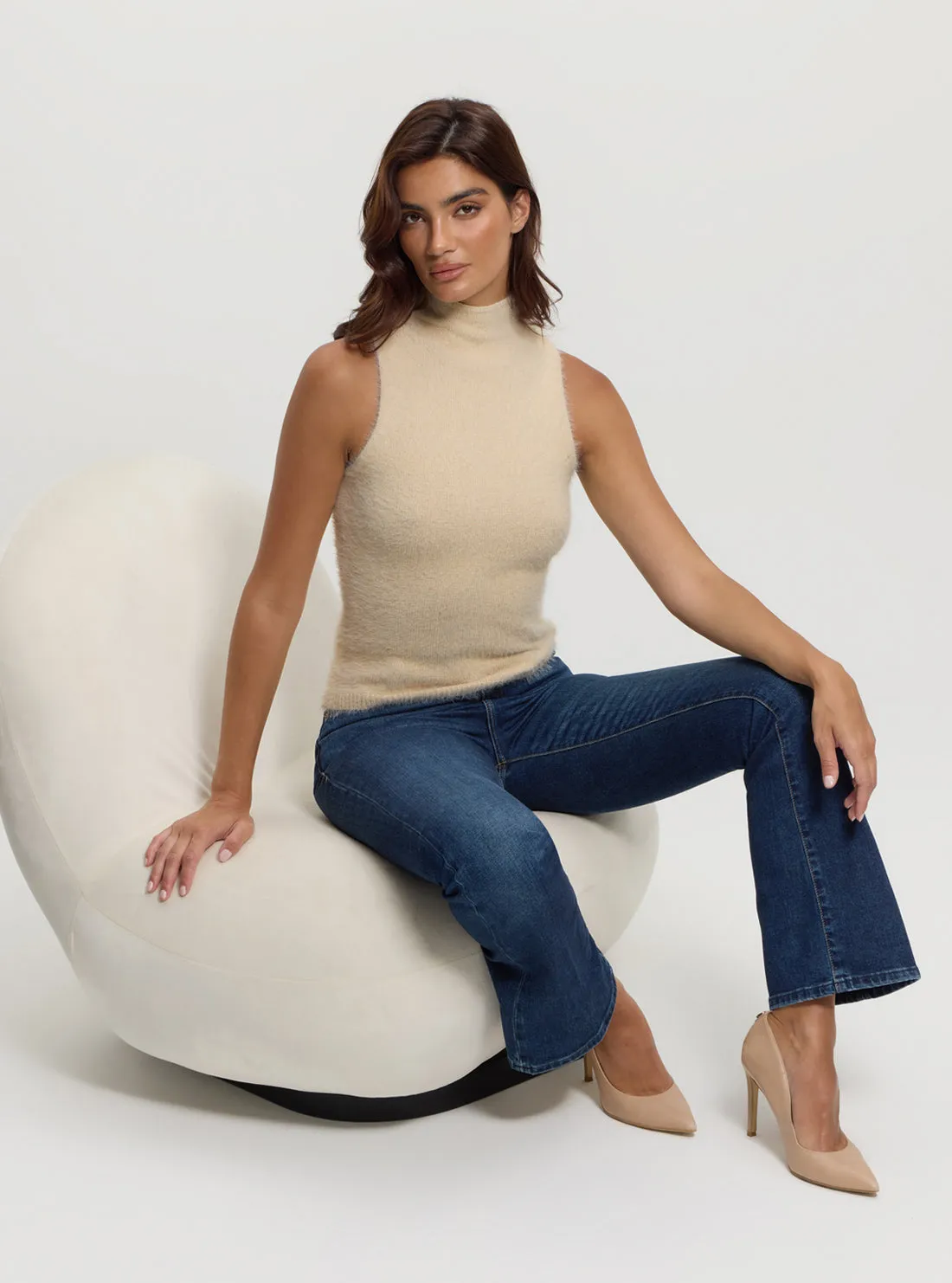 Beige Ashley Funnel Top