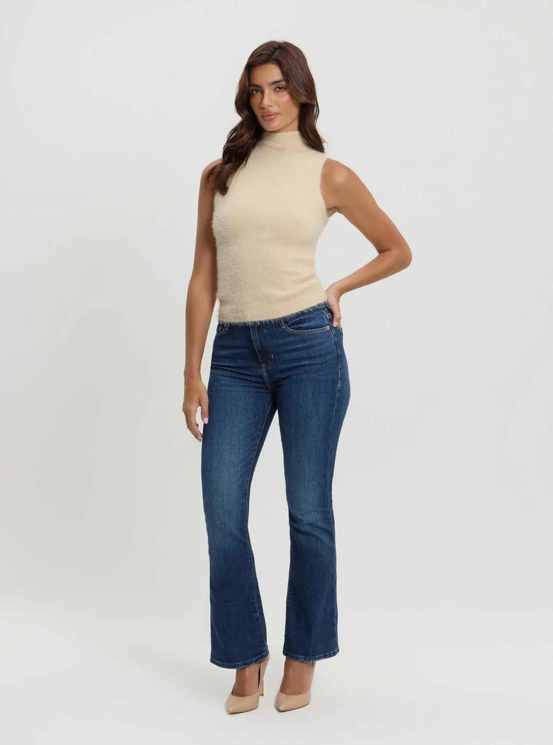 Beige Ashley Funnel Top