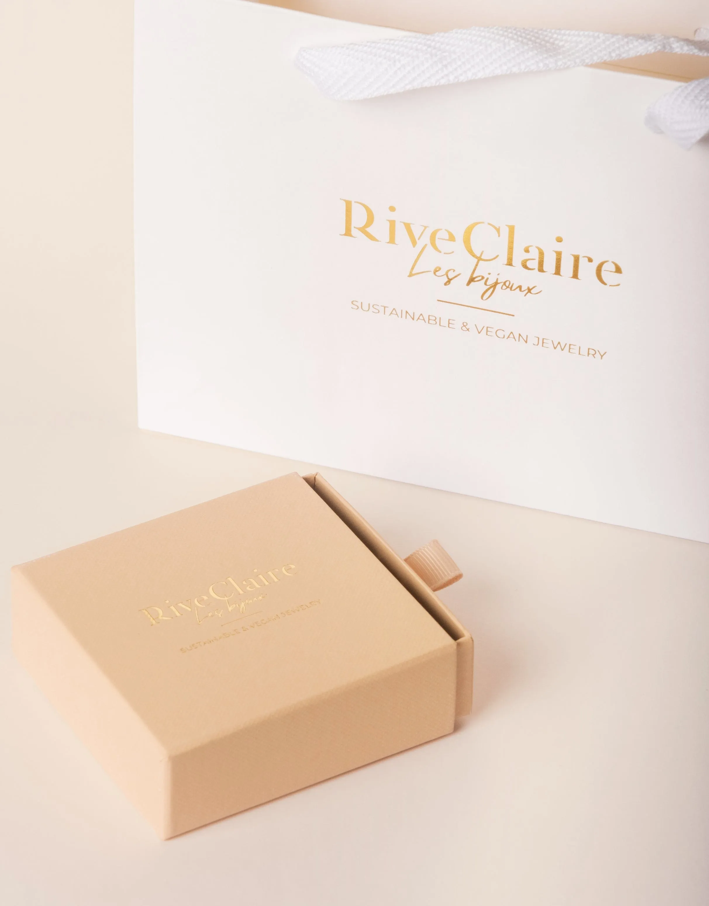 Charlotte 24ct Gold Plated Stud Earrings | White & Gold