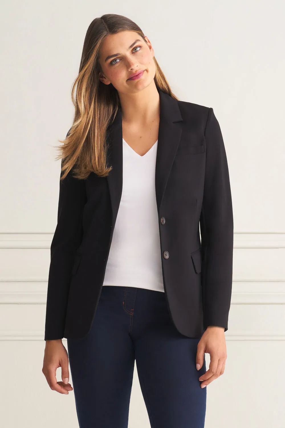 Classic Ponte Blazer - Black