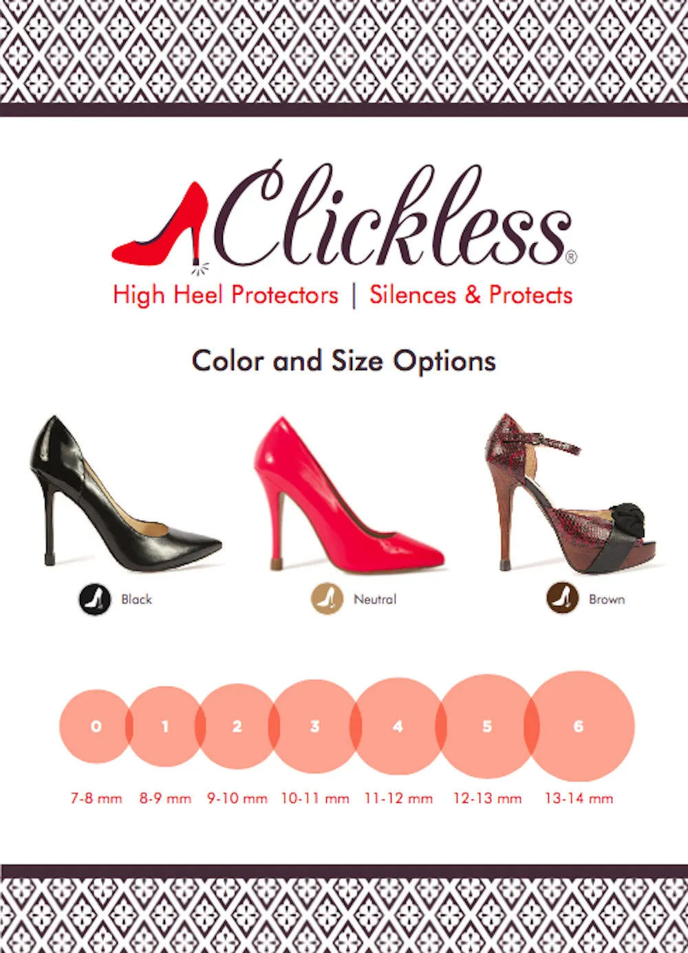 Dark Brown Clickless® 7 Pairs