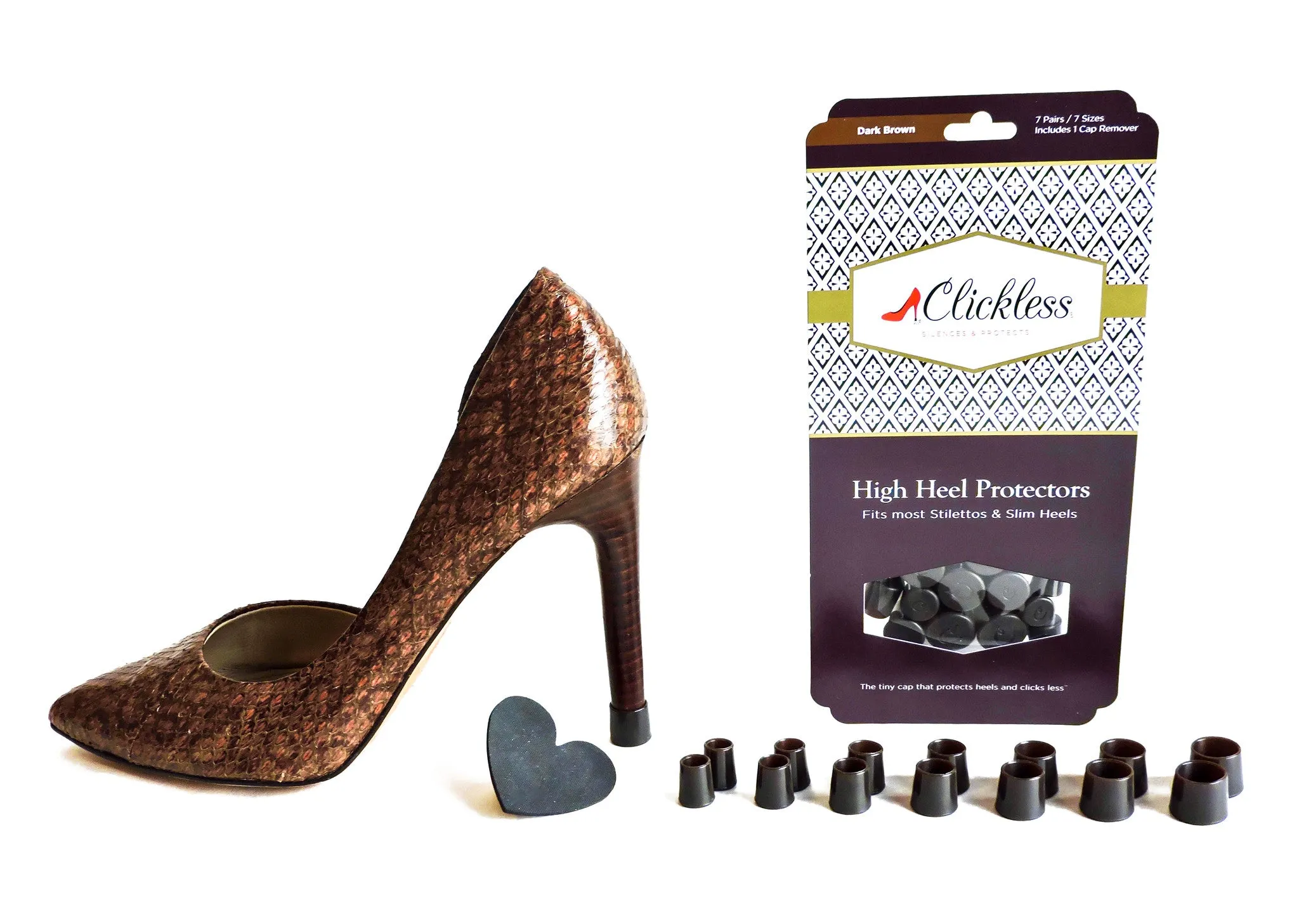 Dark Brown Clickless® 7 Pairs