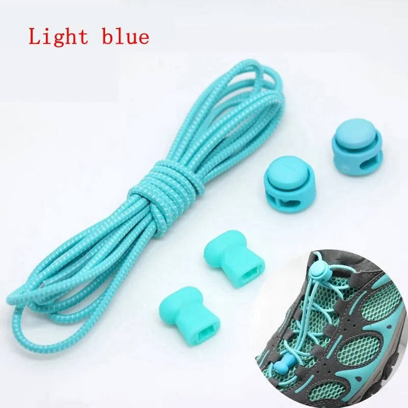 Elastic Shoelaces Round Locking No Tie Shoe Laces