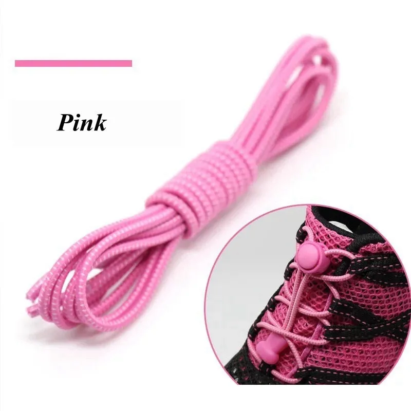 Elastic Shoelaces Round Locking No Tie Shoe Laces