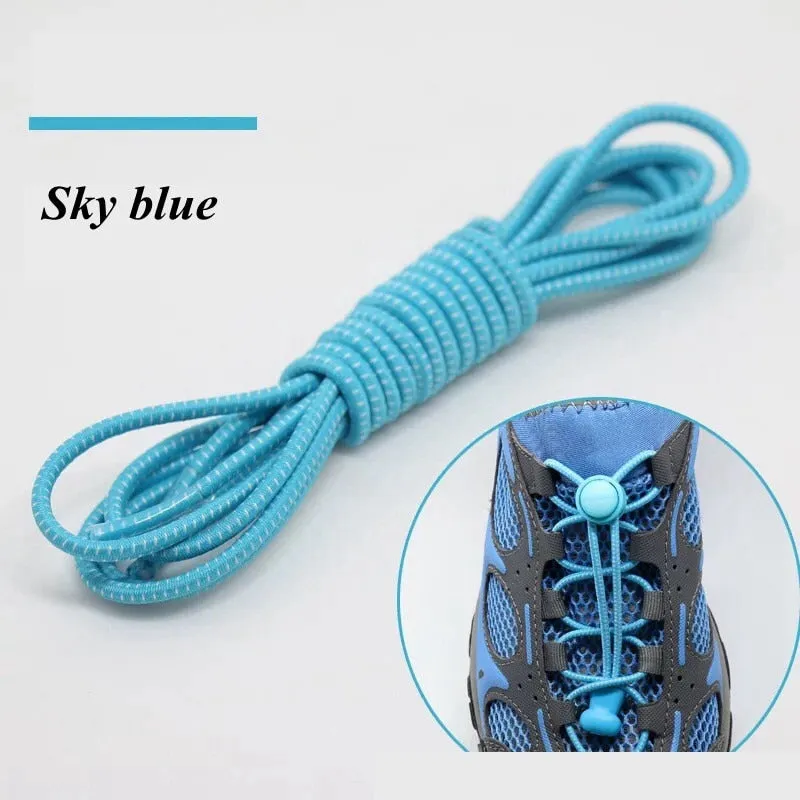 Elastic Shoelaces Round Locking No Tie Shoe Laces