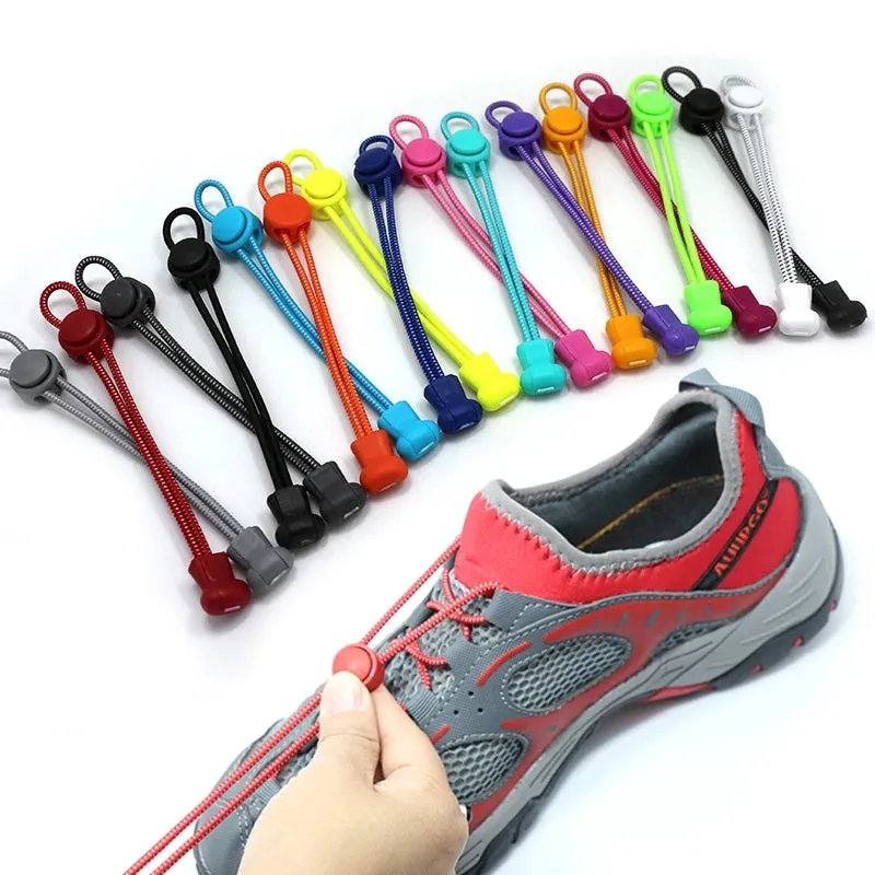 Elastic Shoelaces Round Locking No Tie Shoe Laces