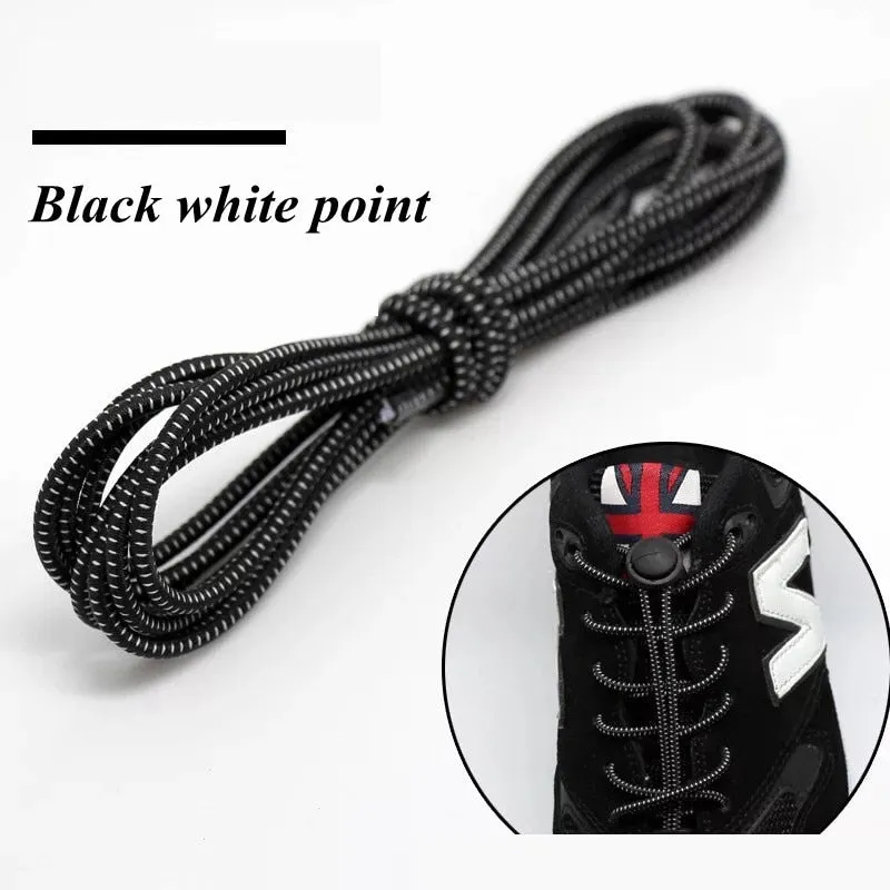 Elastic Shoelaces Round Locking No Tie Shoe Laces