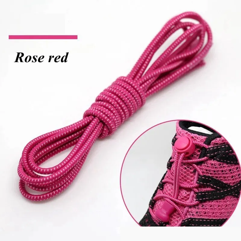Elastic Shoelaces Round Locking No Tie Shoe Laces