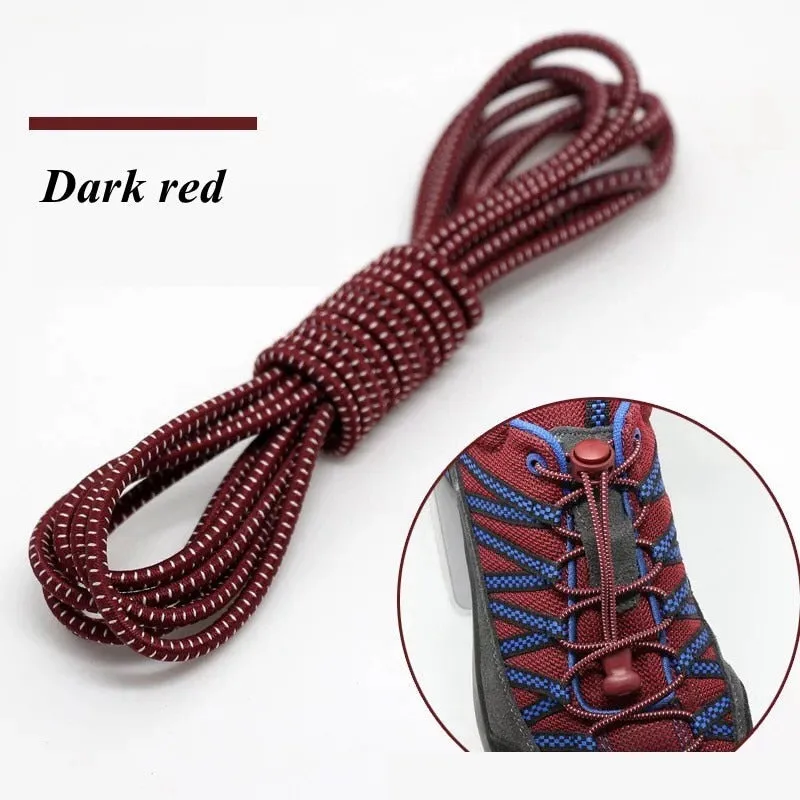 Elastic Shoelaces Round Locking No Tie Shoe Laces