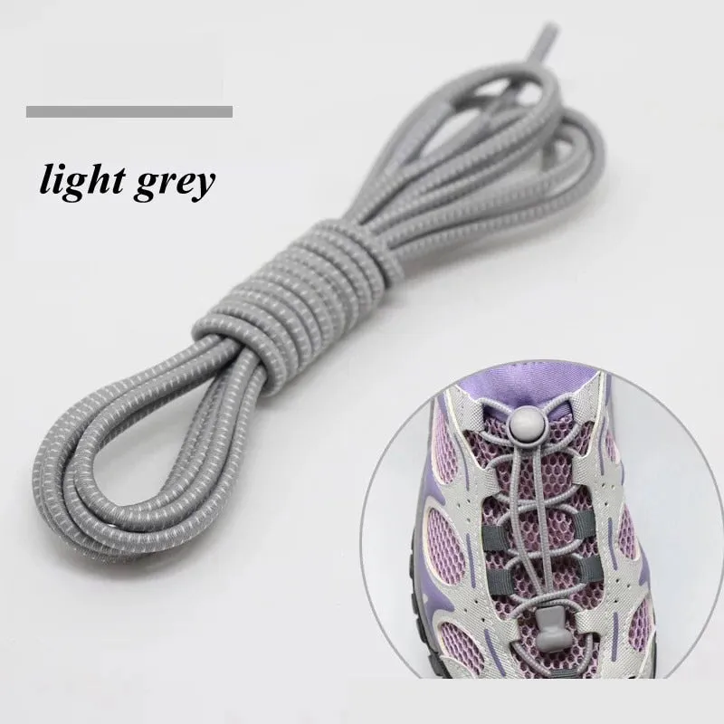 Elastic Shoelaces Round Locking No Tie Shoe Laces
