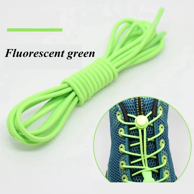 Elastic Shoelaces Round Locking No Tie Shoe Laces
