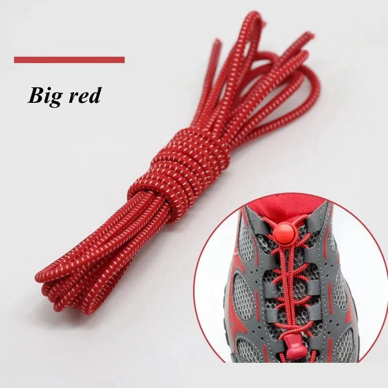 Elastic Shoelaces Round Locking No Tie Shoe Laces