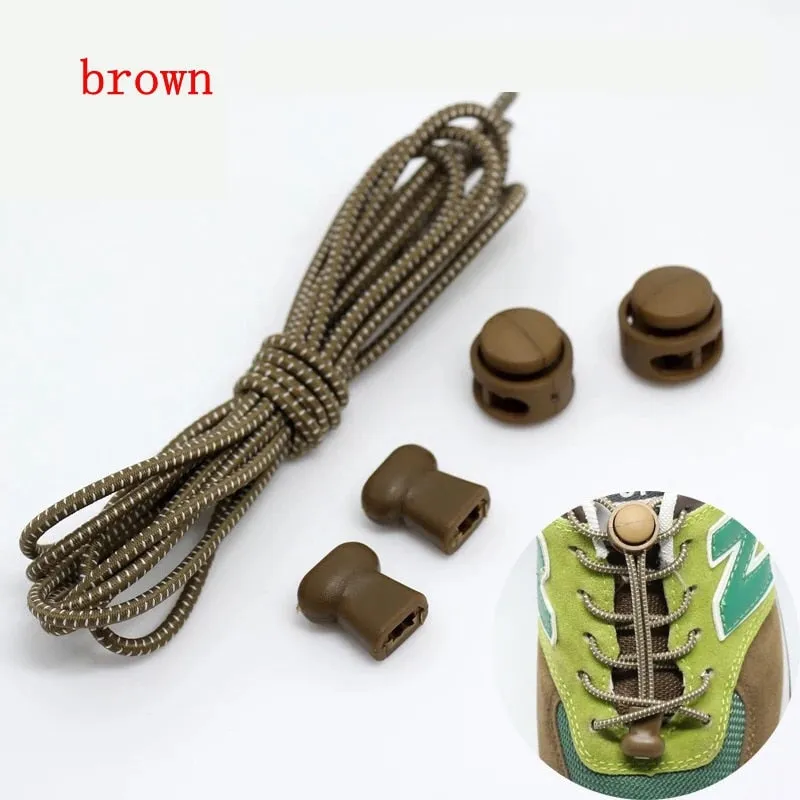 Elastic Shoelaces Round Locking No Tie Shoe Laces