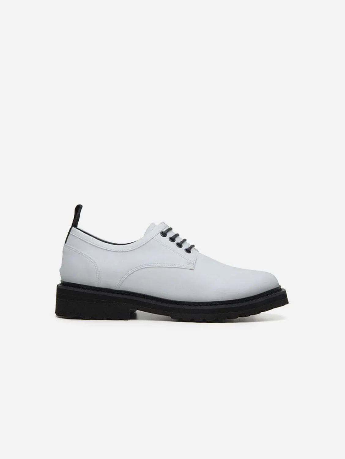 Everyday Unisex Vegan Corn Leather Derby Shoes | White