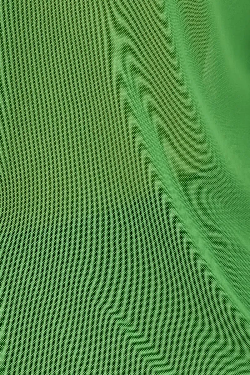 Green Mesh Cardigan Long Sleeve