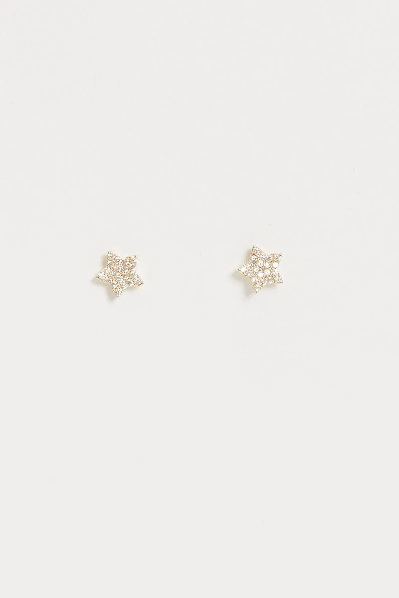 Metallic Star Crawler Earring