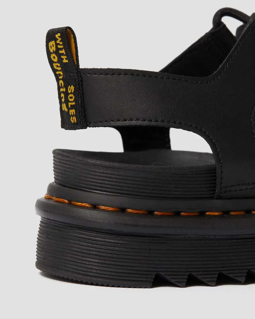 Nartilla Women's Leather Gladiator Sandals Black