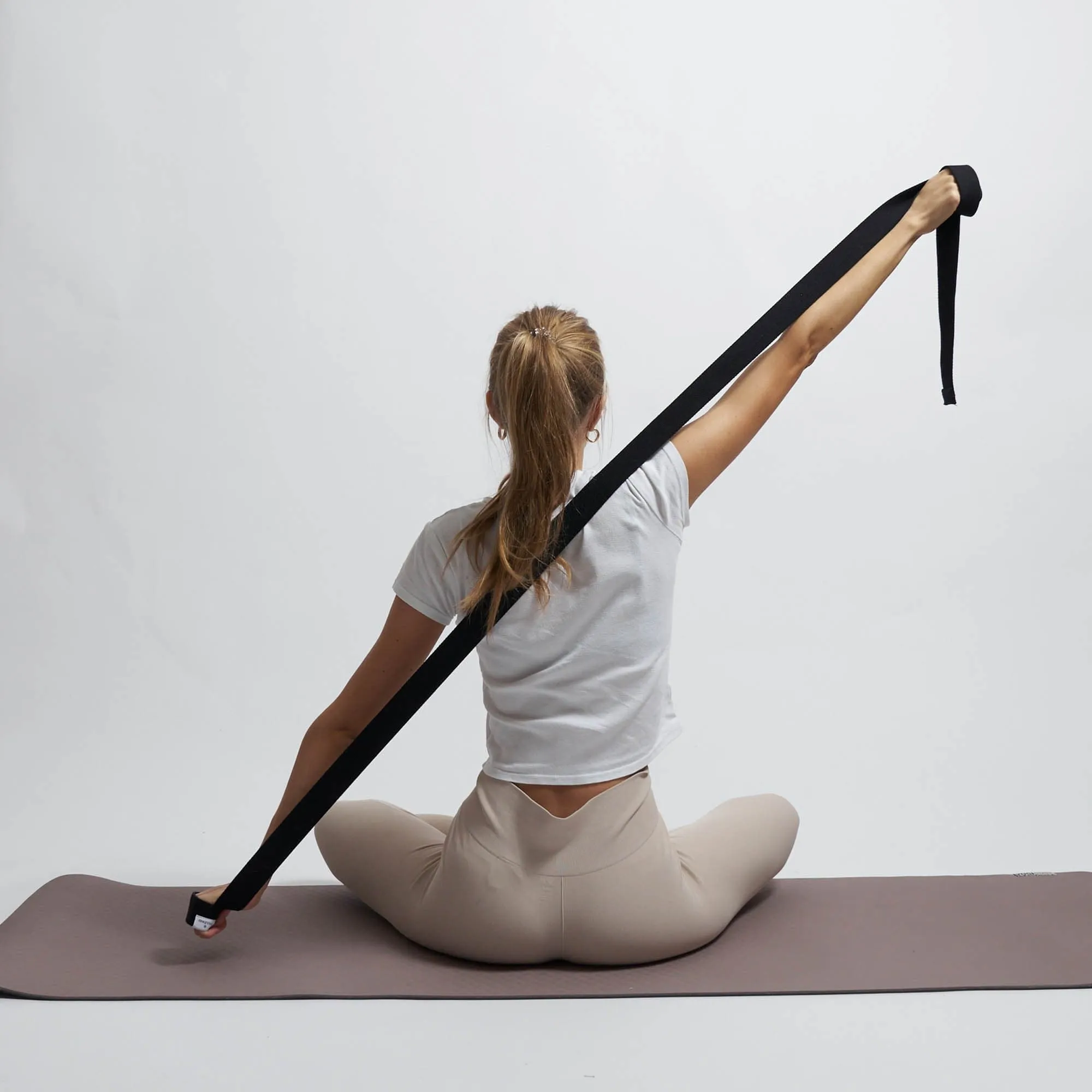 Natural Cotton Yoga Strap | Night Black