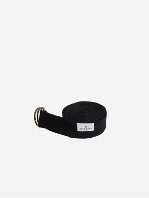 Natural Cotton Yoga Strap | Night Black