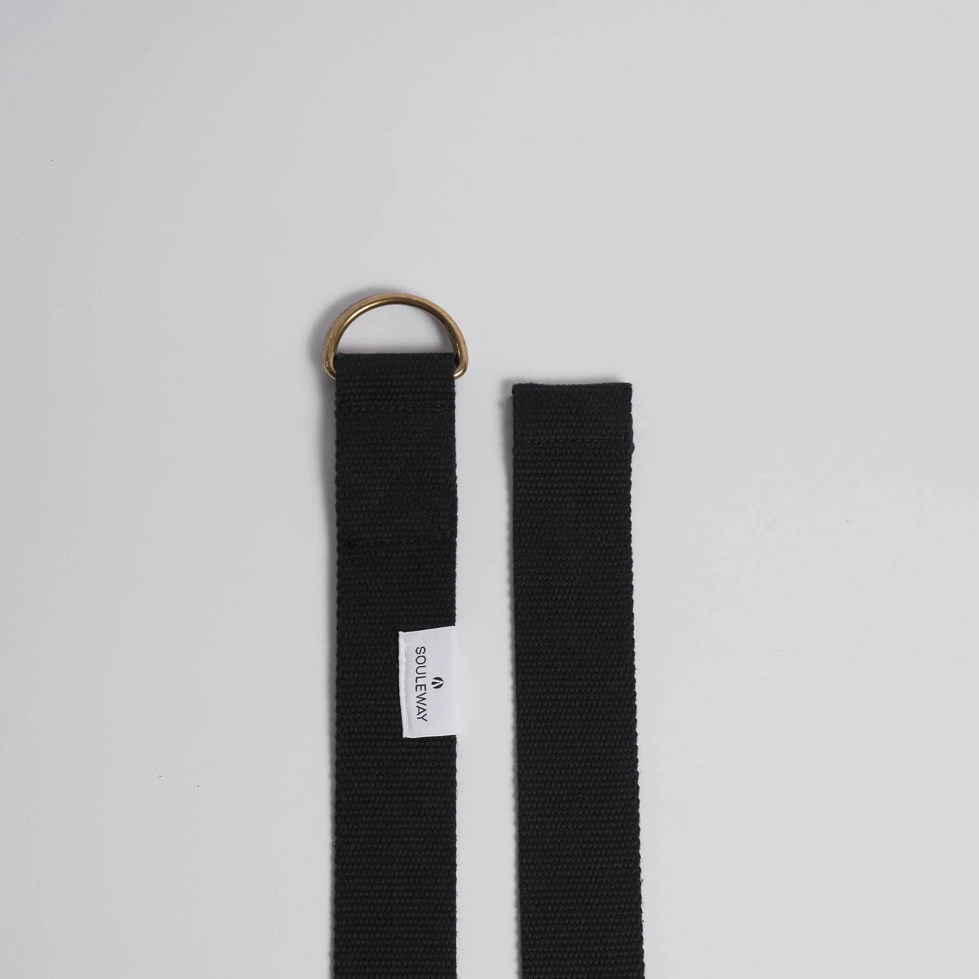 Natural Cotton Yoga Strap | Night Black