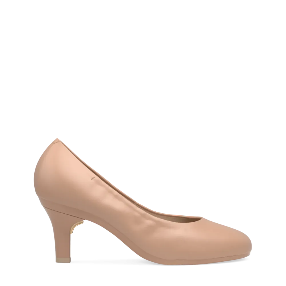 The Ballet Pump - Latte Stretch Leather 3 Stiletto - FINAL SALE