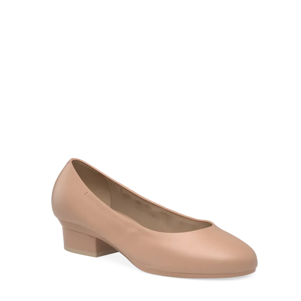 The Ballet Pump - Latte Stretch Leather 3 Stiletto - FINAL SALE