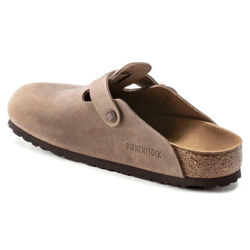 Unisex Boston Oiled Leather Tobacco Brown Regular/Wide