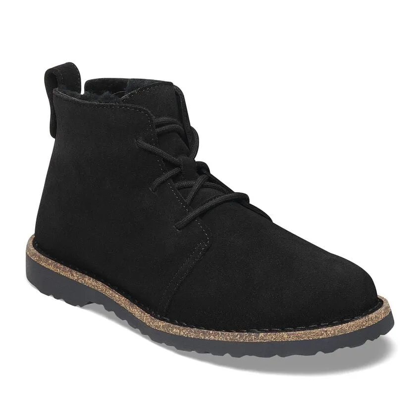 Uppsala Mid Shearling Suede Leather Regular/Wide Black