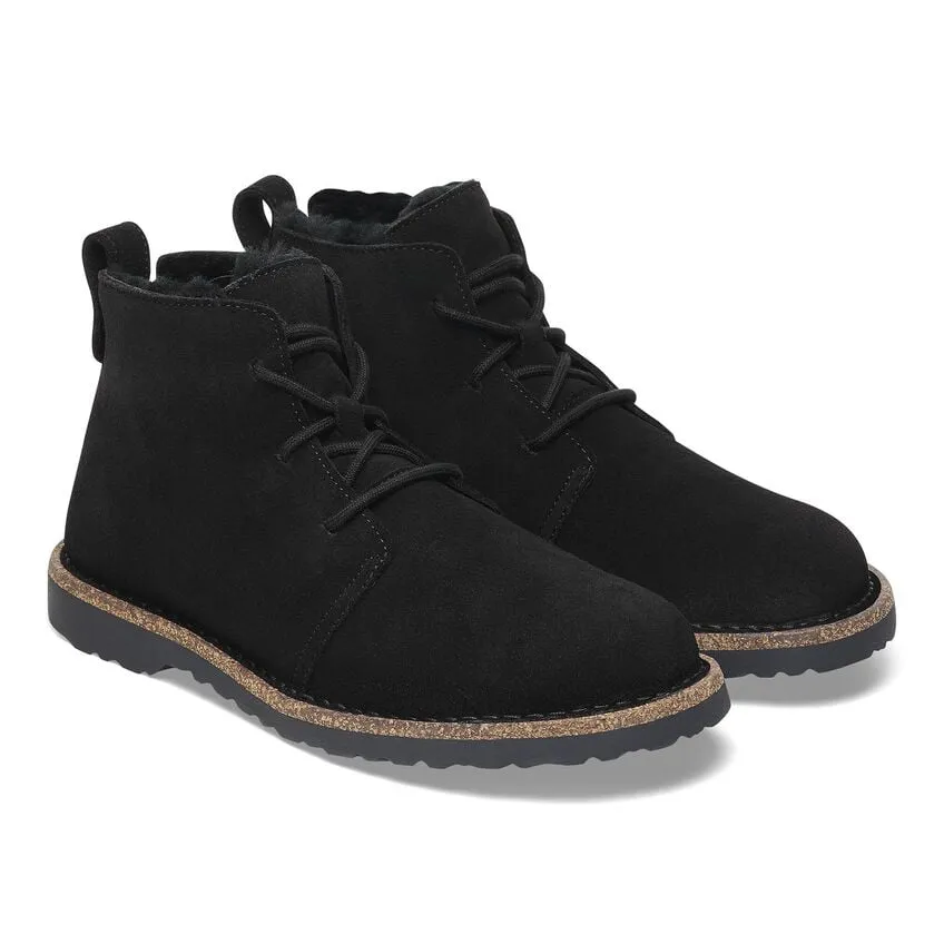 Uppsala Mid Shearling Suede Leather Regular/Wide Black