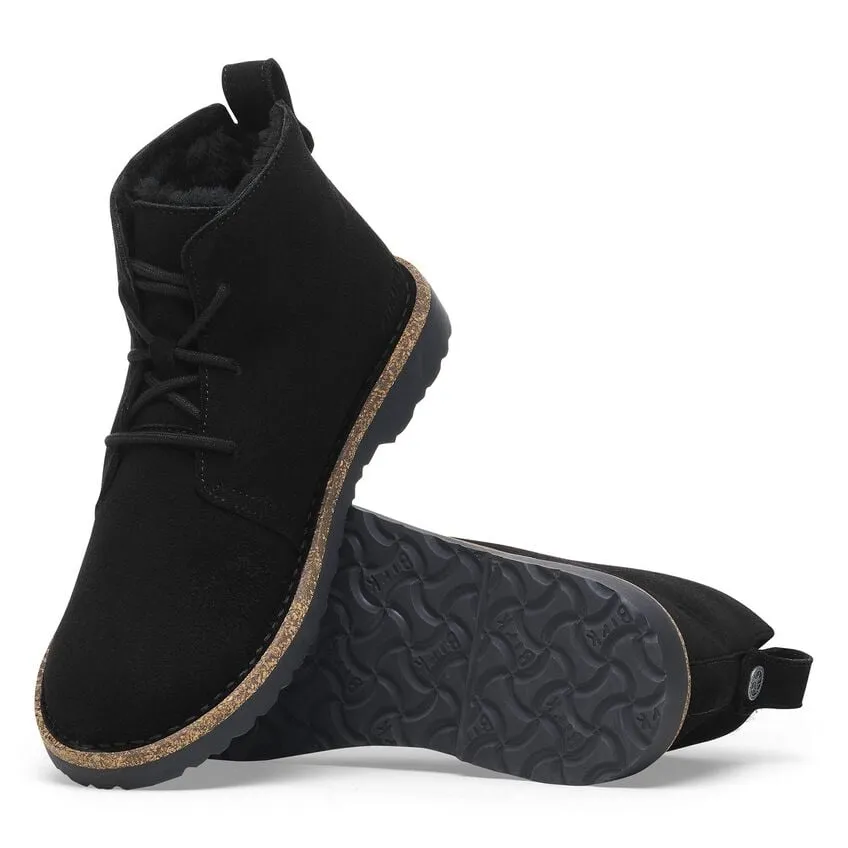 Uppsala Mid Shearling Suede Leather Regular/Wide Black