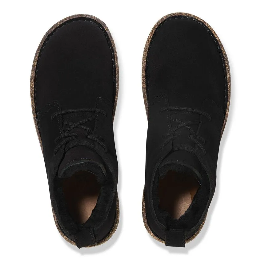 Uppsala Mid Shearling Suede Leather Regular/Wide Black