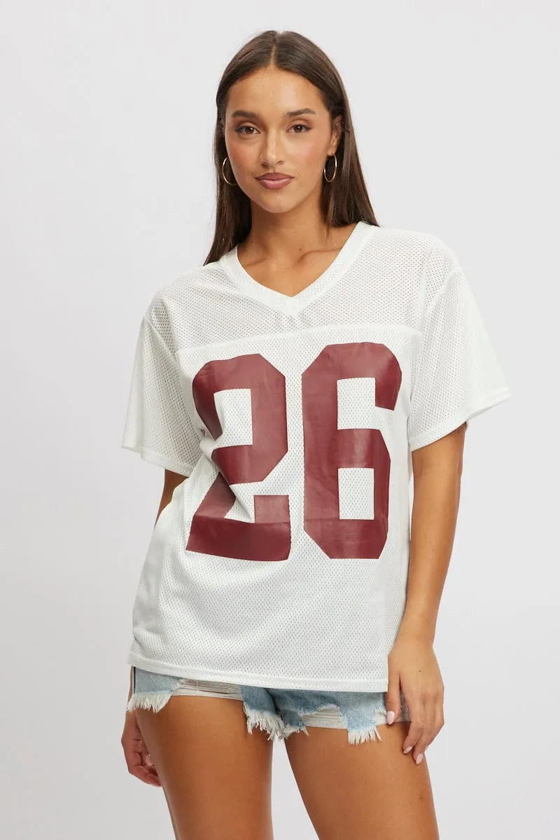 White Sport Tee Short Sleeve